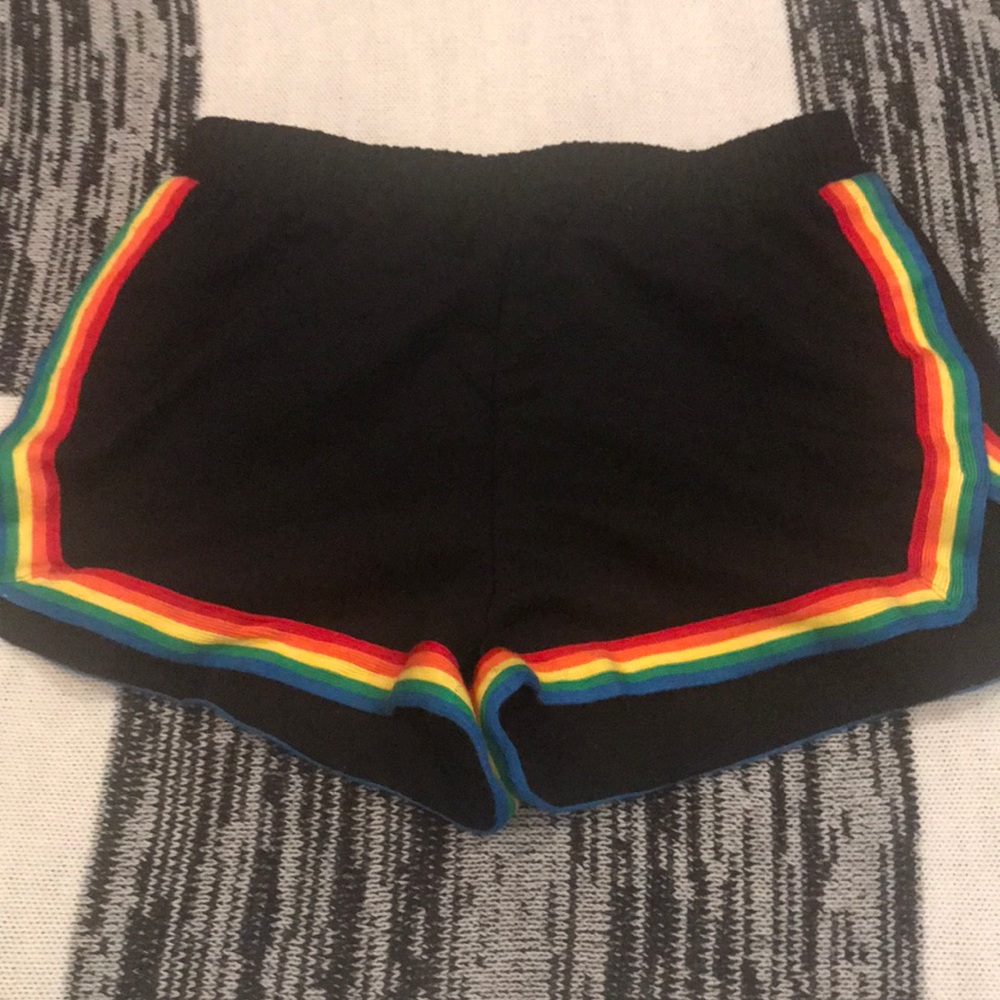70’s style rainbow shorts!